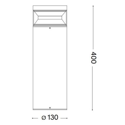 Ideal Lux - LED-lampa för utomhusbruk BOEING LED/14W/230V 40 cm CRI 90 IP65 brun