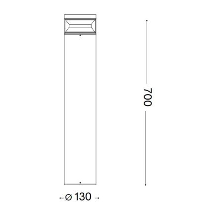 Ideal Lux - LED-lampa för utomhusbruk BOEING LED/14W/230V diameter 70 cm CRI 90 IP65 svart