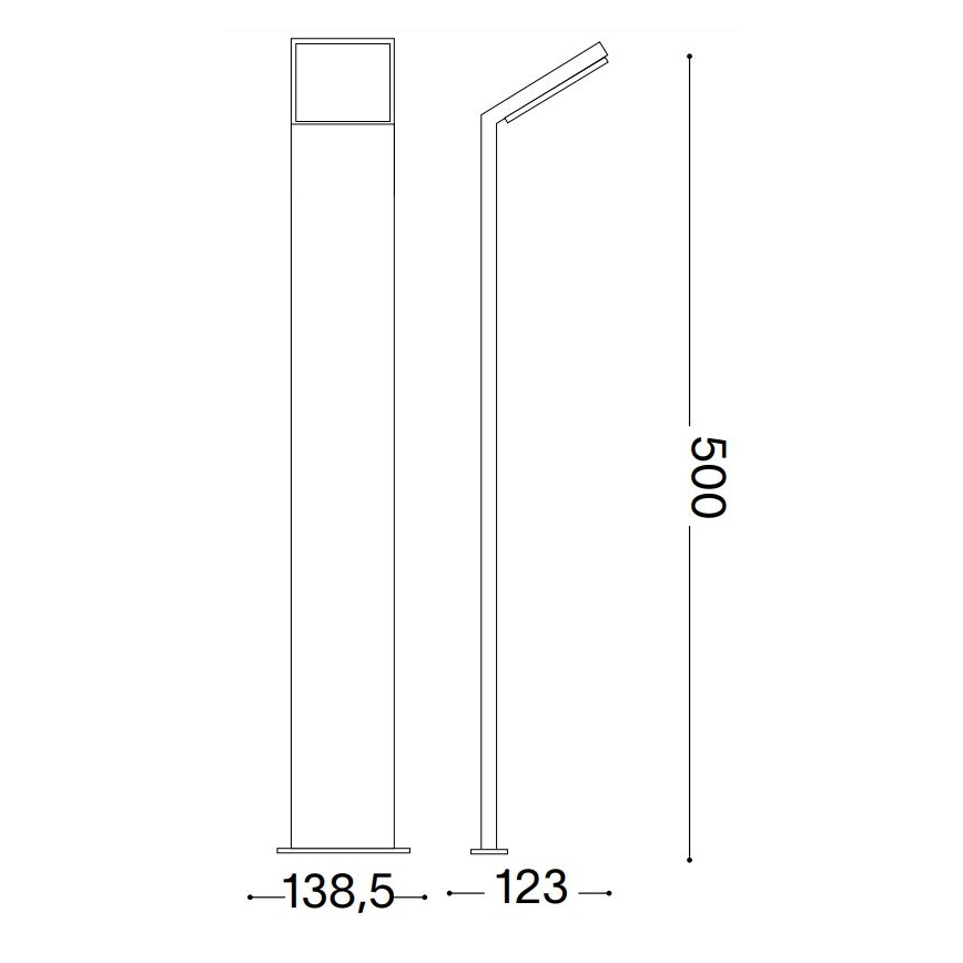 Ideal Lux - LED-lampa för utomhusbruk STYLE LED/8,5W/230V 3000K 50 cm CRI 90 IP54 antracit