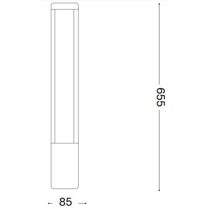 Ideal Lux - LED-lampa för utomhusbruk TIFONE LED/8,5W/230V 65,5 cm IP65 antracit