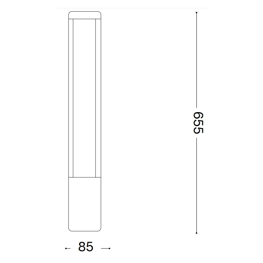 Ideal Lux - LED-lampa för utomhusbruk TIFONE LED/8,5W/230V 65,5 cm IP65 antracit