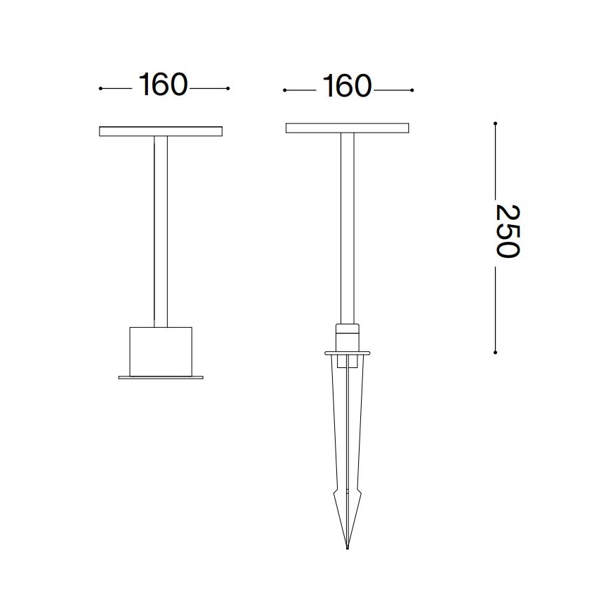 Ideal Lux - LED-lampa för utomhusbruk TOFFEE LED/11W/230V CRI 90 IP65 antracit