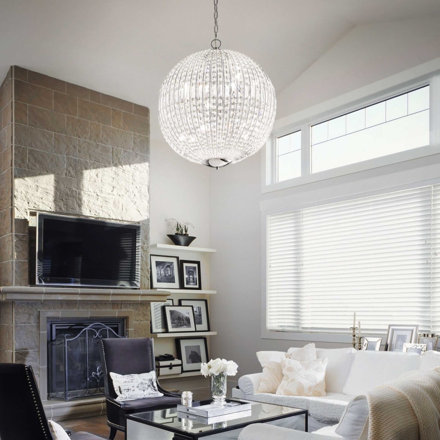 Ideal Lux - LED Ljuskrona i kristal med kedja LUXOR 12xG9/3W/230V diameter 60 cm genomskinlig