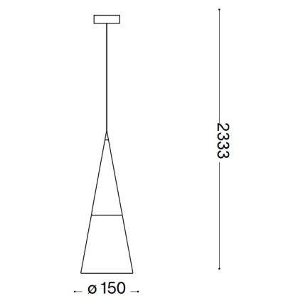 Ideal Lux - LED ljuskrona med textilsladd CONO 1xGU10/7W/230V diameter 15 cm CRI 90 matt krom
