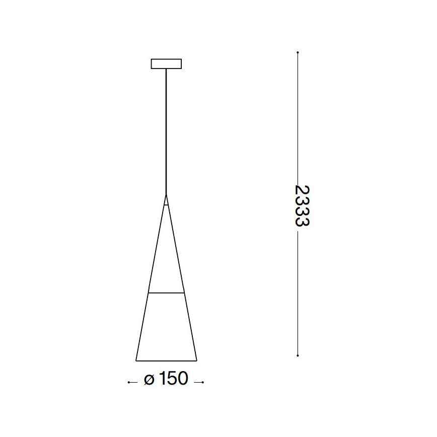 Ideal Lux - LED ljuskrona med textilsladd CONO 1xGU10/7W/230V diameter 15 cm CRI 90 matt krom