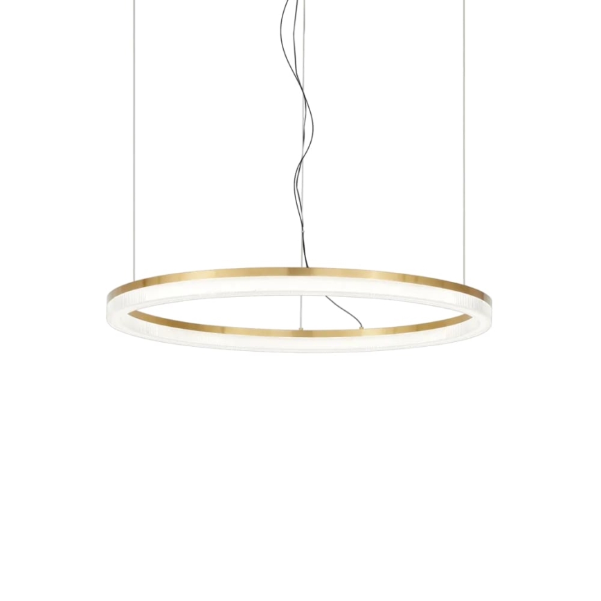 Ideal Lux - LED ljuskrona med textilsladd CROWN LED/30W/230V 3000K diameter 60 cm CRI 90 mässing