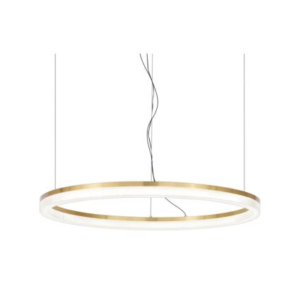 Ideal Lux - LED ljuskrona med textilsladd CROWN LED/42W/230V 3000K diameter 80 cm CRI 90 mässing