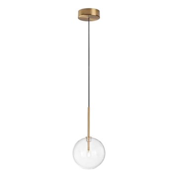 Ideal Lux - LED ljuskrona med textilsladd EQUINOXE 1xG4/2W/230V diameter 15 cm mässing/genomskinlig