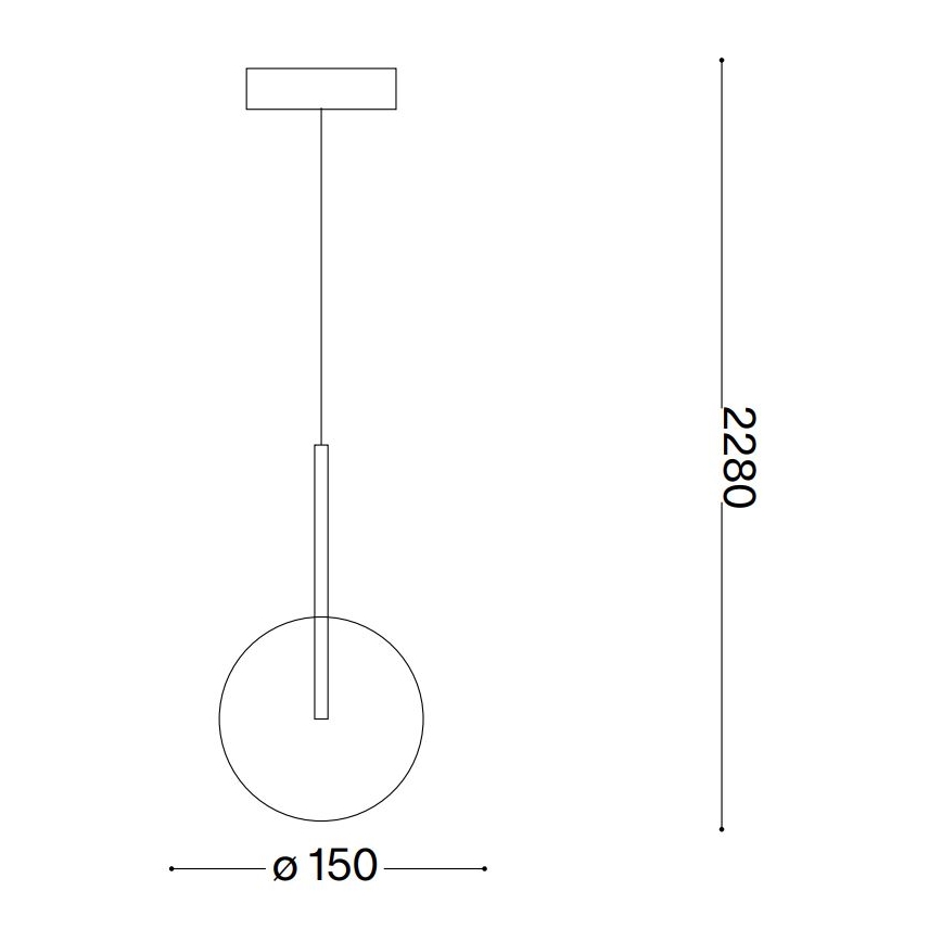 Ideal Lux - LED ljuskrona med textilsladd EQUINOXE 1xG4/2W/230V diameter 15 cm mässing/genomskinlig