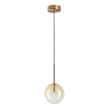 Ideal Lux - LED ljuskrona med textilsladd EQUINOXE 1xG4/2W/230V diameter 15 cm mässing/rökig