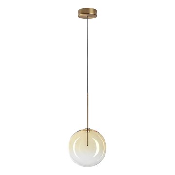 Ideal Lux - LED ljuskrona med textilsladd EQUINOXE 1xG4/2W/230V diameter 20 cm mässing/rökig