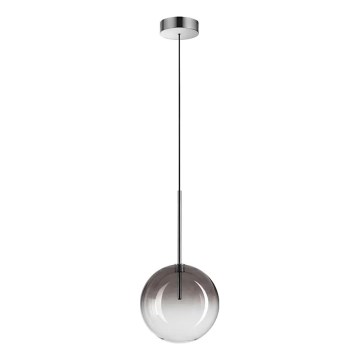 Ideal Lux - LED ljuskrona med textilsladd EQUINOXE 1xG4/2W/230V diameter 20 cm skinande krom/rökig
