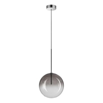 Ideal Lux - LED ljuskrona med textilsladd EQUINOXE 1xG4/2W/230V diameter 25 cm skinande krom/rökig