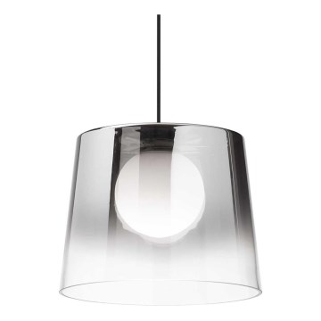 Ideal Lux - LED ljuskrona med textilsladd FADE 1xG9/3W/230V diameter 27,3 cm grå/rökig