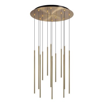 Ideal Lux - LED ljuskrona med textilsladd FILO LED/25W/230V mässing