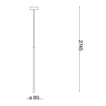 Ideal Lux - LED ljuskrona med textilsladd FILO LED/3,5W/230V 3000K CRI 90 vit