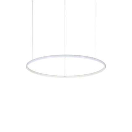 Ideal Lux - LED ljuskrona med textilsladd HULAHOOP LED/28W/230V 3000K diameter 61 cm CRI 90 vit