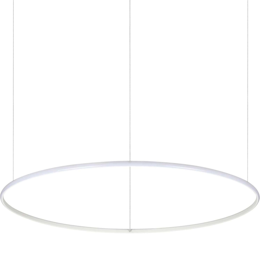 Ideal Lux - LED ljuskrona med textilsladd HULAHOOP LED/46W/230V 3000K diameter 100 cm CRI 90 vit