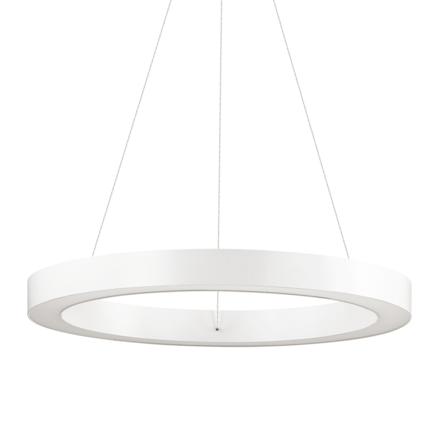 Ideal Lux - LED ljuskrona med textilsladd ORACLE LED/28W/230V 3000K diameter 50 cm CRI 90 vit
