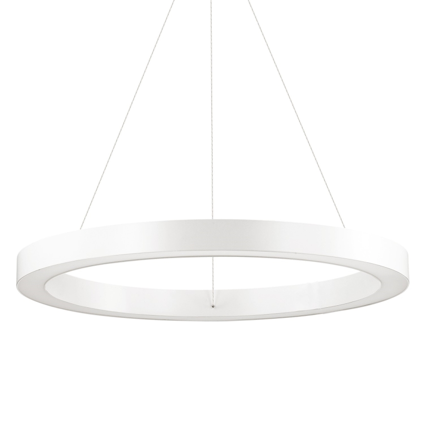 Ideal Lux - LED ljuskrona med textilsladd ORACLE LED/33W/230V 3000K diameter 60 cm CRI 90 vit