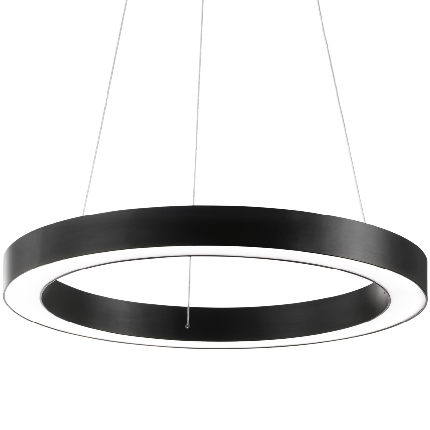 Ideal Lux - LED ljuskrona med textilsladd ORACLE LED/35W/230V 3000K diameter 70 cm CRI 90 svart