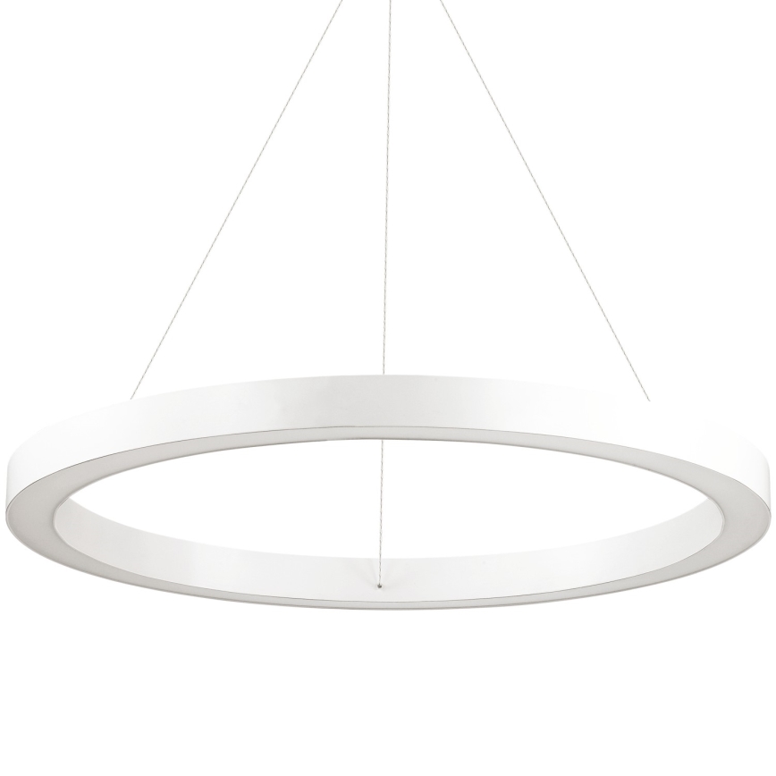 Ideal Lux - LED ljuskrona med textilsladd ORACLE LED/35W/230V 3000K diameter 70 cm CRI 90 vit