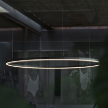 Ideal Lux - LED ljuskrona med textilsladd ORACLE LED/55W/230V diameter 90 cm svart
