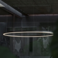 Ideal Lux - LED ljuskrona med textilsladd ORACLE SLIM LED/38W/230V diameter 70 cm svart