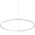 Ideal Lux - LED ljuskrona med textilsladd ORACLE SLIM LED/38W/230V diameter 70 cm vit