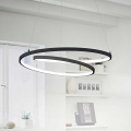 Ideal Lux - LED ljuskrona med textilsladd OZ LED/52W/230V diameter 80 cm CRI 90 svart