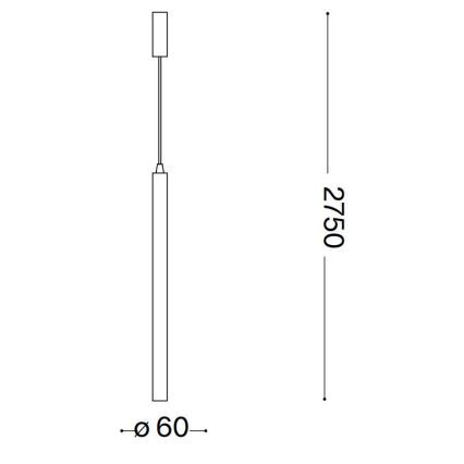 Ideal Lux - LED ljuskrona med textilsladd ULTRATHIN LED/11,5W/230V CRI 90 mässing