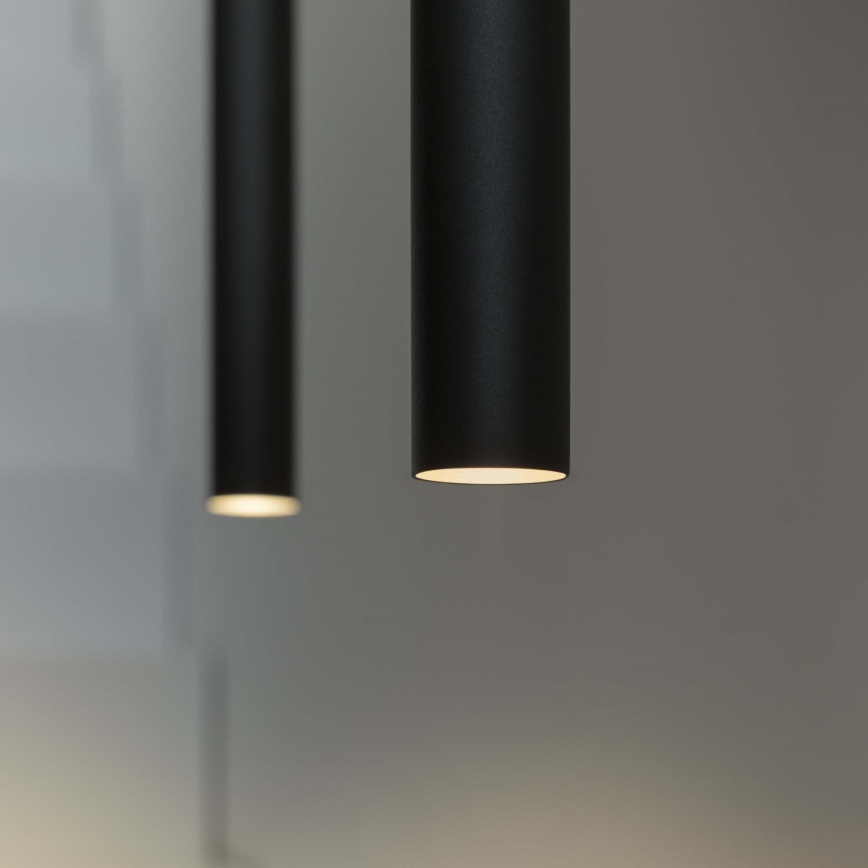 Ideal Lux - LED ljuskrona med textilsladd ULTRATHIN LED/11,5W/230V CRI 90 svart