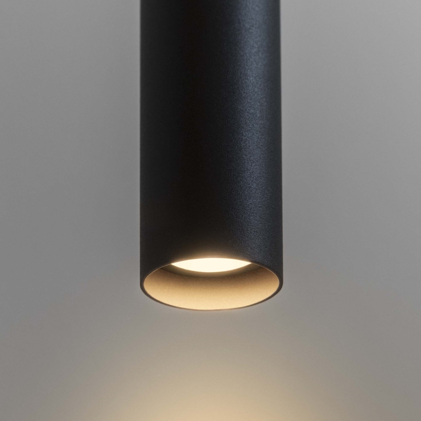 Ideal Lux - LED ljuskrona med textilsladd ULTRATHIN LED/11,5W/230V CRI 90 svart