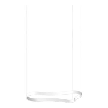 Ideal Lux - LED ljuskrona med textilsladd WAVES LED/37W/230V CRI 90 vit