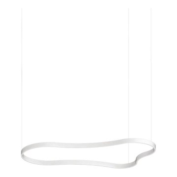 Ideal Lux - LED ljuskrona med textilsladd WAVES LED/54W/230V CRI 90 vit