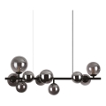Ideal Lux - LED-ljuskrona med wireupphängning PERLAGE 10xG9/3W/230V 81 cm svart/rökfärgad