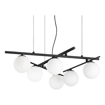Ideal Lux - LED-ljuskrona på vajer ATLAS 6xG9/3W/230V svart