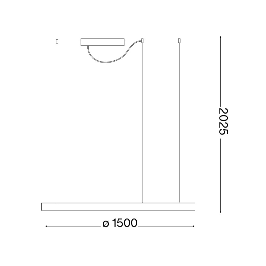 Ideal Lux - LED-ljuskrona på vajer ORACLE SLIM LED/83W/230V 3000K CRI 90 Ø 150 cm, guld