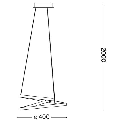 Ideal Lux - LED-ljuskrona på vajer OZ LED/38W/230V Ø 40 cm CRI 90 guld