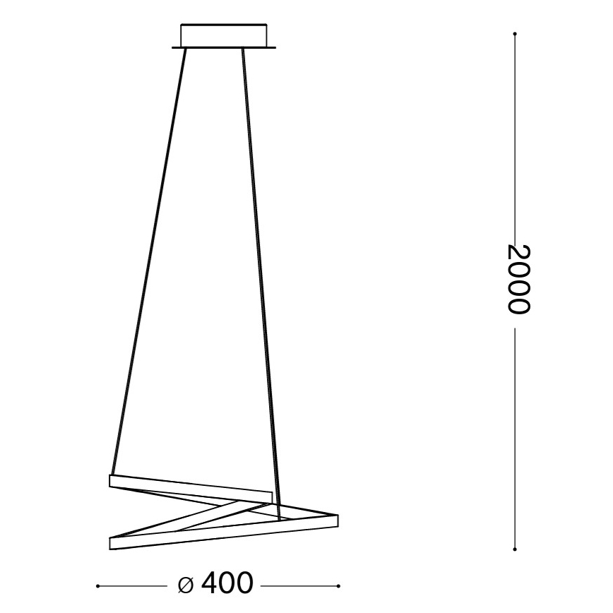 Ideal Lux - LED-ljuskrona på vajer OZ LED/38W/230V Ø 40 cm CRI 90 guld
