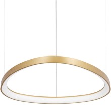 Ideal Lux - LED ljusreglerad ljuskrona på textilsladd GEMINI LED/48W/230V diameter 61 cm guld