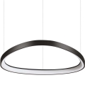 Ideal Lux - LED ljusreglerad ljuskrona på textilsladd GEMINI LED/48W/230V diameter 61 cm svart