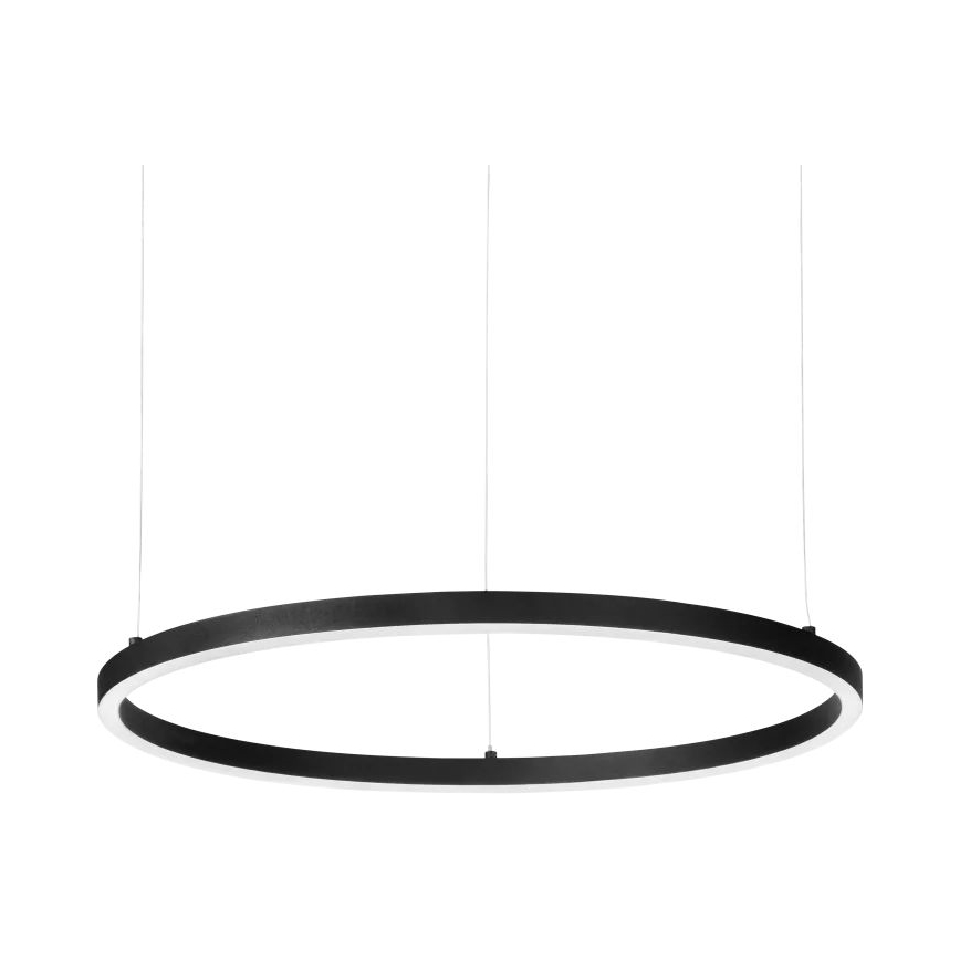 Ideal Lux - LED ljusreglerad ljuskrona på textilsladd ORACLE SLIM LED/40W/230V 4000K diameter 70 cm CRI 90 svart