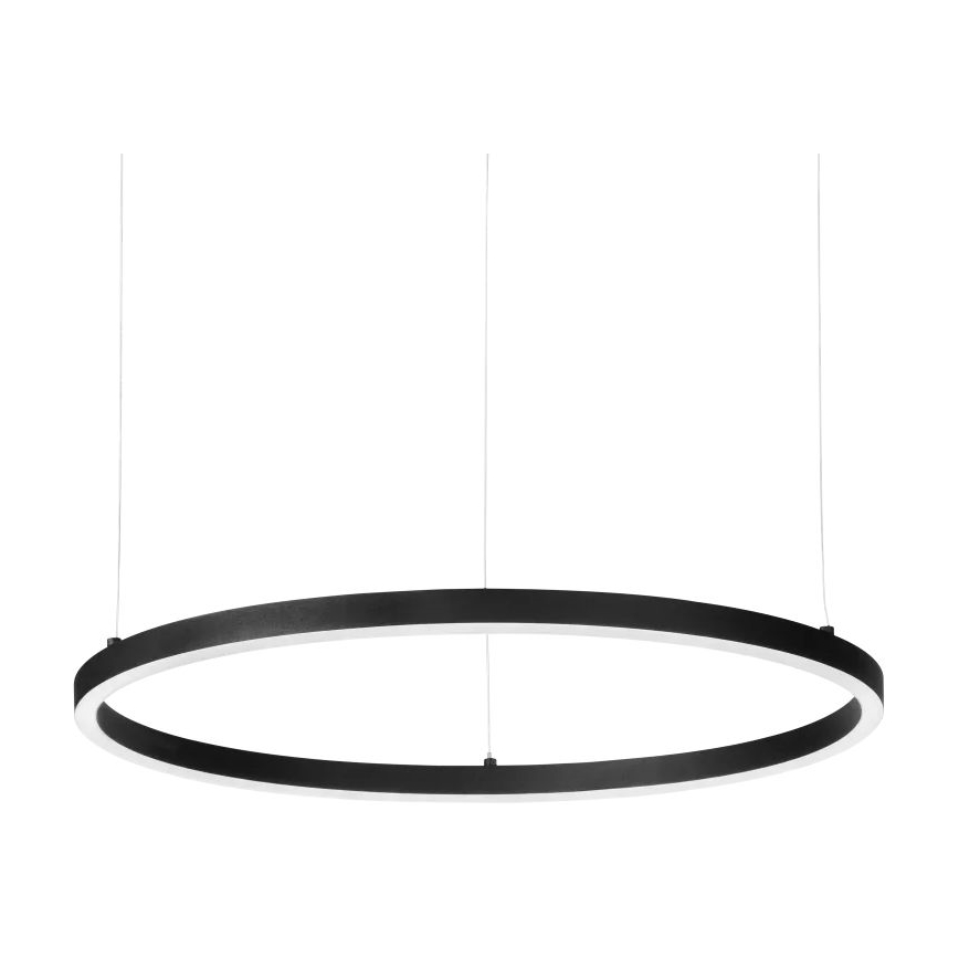 Ideal Lux - LED ljusreglerad ljuskrona på textilsladd ORACLE SLIM LED/42W/230V 4000K diameter 90 cm CRI 90 svart