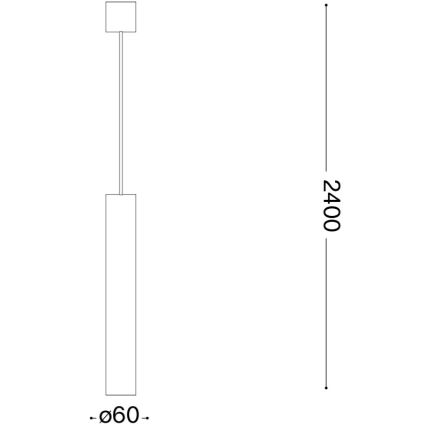 Ideal Lux - LED-pendel med kabel LOOK 1xGU10/7W/230V CRI 90 Ø 6 cm polerad krom