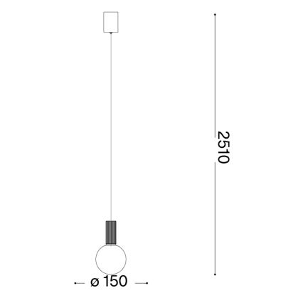 Ideal Lux - LED-pendel med kabel ODEON LED/8W/230V CRI 90 Ø 15 cm beige/vit