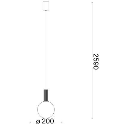 Ideal Lux - LED-pendel med kabel ODEON LED/8W/230V CRI 90 Ø 20 cm beige/vit