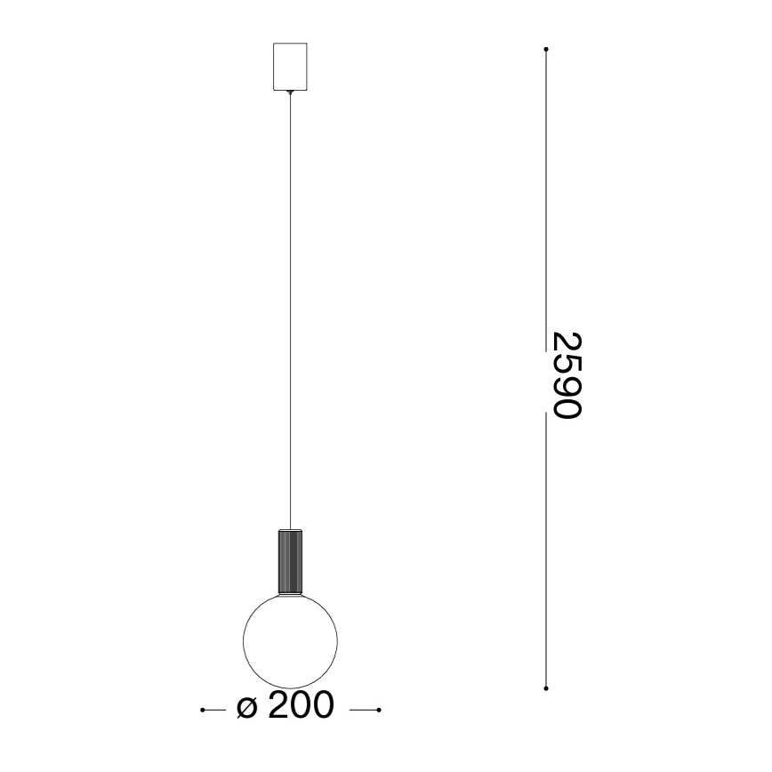 Ideal Lux - LED-pendel med kabel ODEON LED/8W/230V CRI 90 Ø 20 cm beige/vit