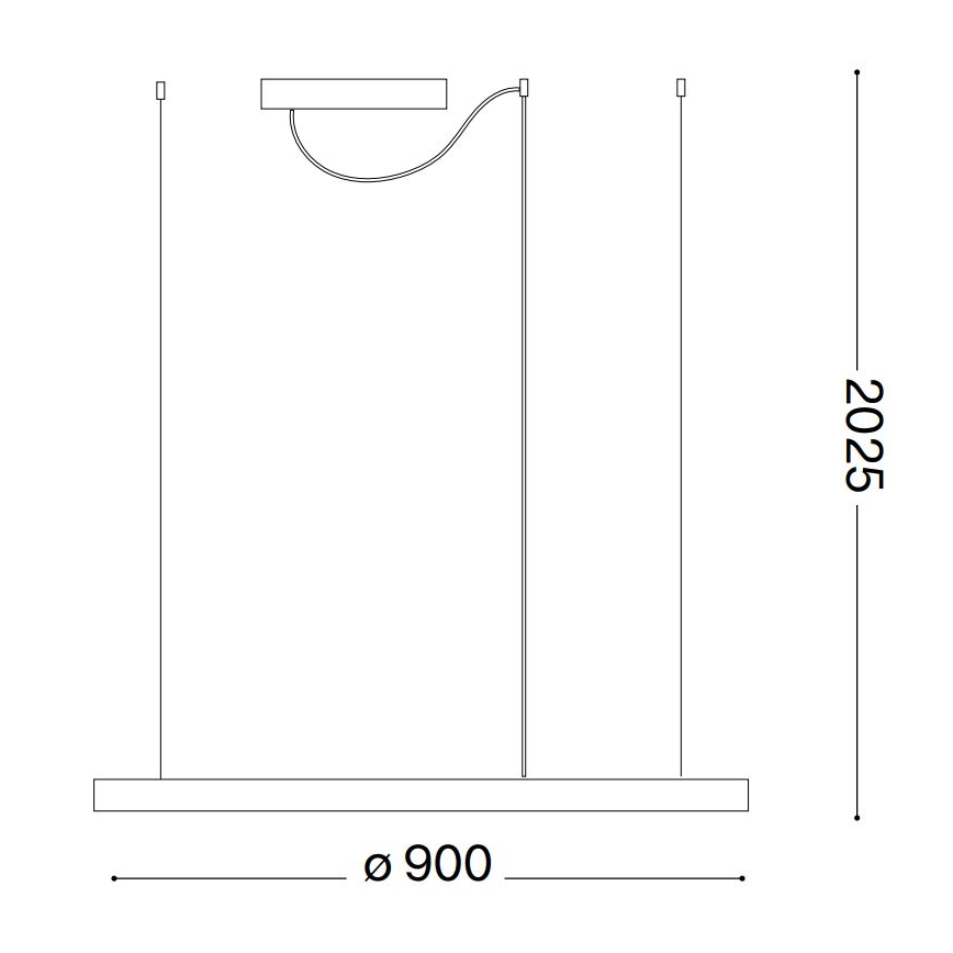 Ideal Lux - Dimbart LED-pendel ORACLE SLIM LED/42W/230V 3000K CRI 90 Ø 90 cm vit