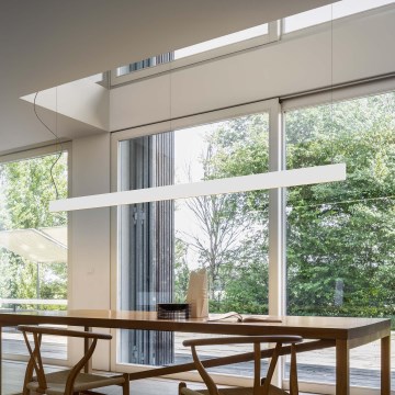Ideal Lux - LED-pendel med vajer LINUS LED/32W/230V 3000K CRI 90 120 cm vit